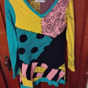 Disney Nightmare Before Christmas Sally Patchwork Sweater Dress